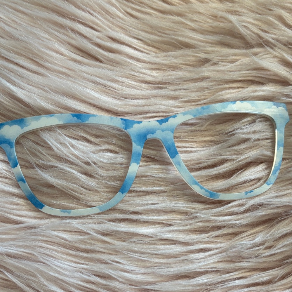 Blue Cloud Pattern Women's Fashion Glasses Frame